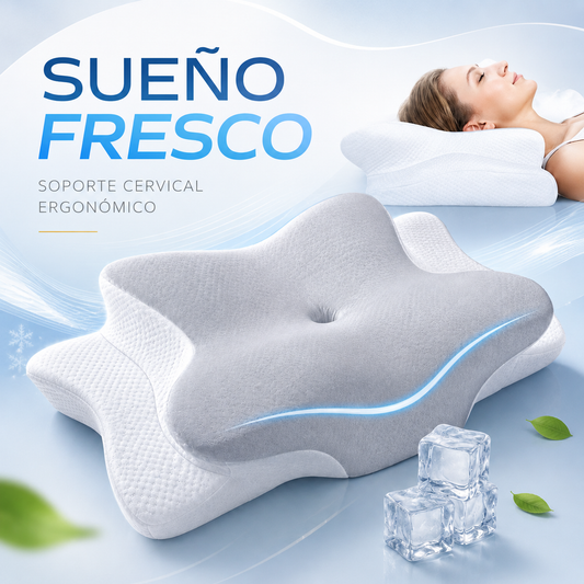 Almohada Cervical Ergonómica™ - La ciencia ergonómica y el alivio térmico unidos