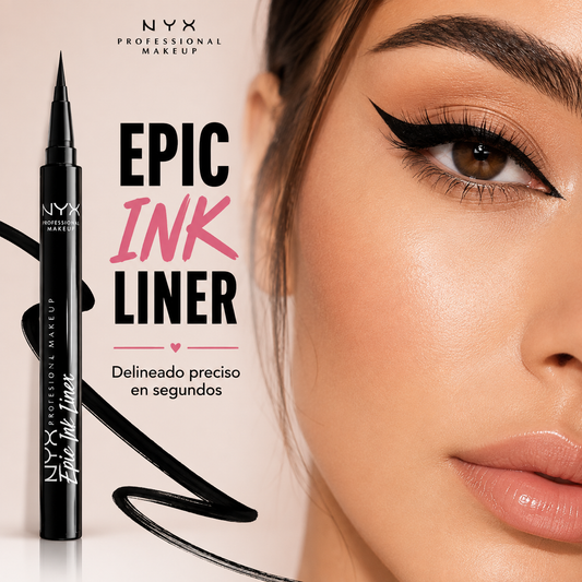 NYX™ Epic Ink Liner - Trazos precisos y negro intenso que desafían el tiempo.