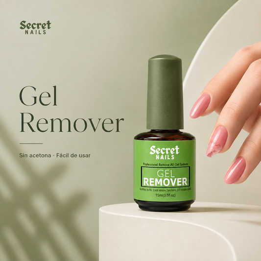 Secret Nails Gel Remover - Remueve el esmalte en gel sin acetona, sin aluminio y sin dañar tus uñas naturales.