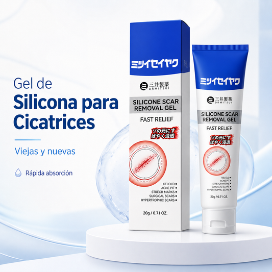DRMITSUI - Gel de silicona para cicatrices, tratamiento para quemaduras y estrías