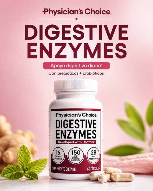 Physician's™ Enzimas Digestivas - Más apoyo digestivo, menos molestias cada día.
