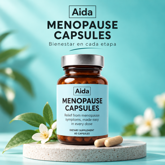 Aida™ Capsulas para la Menopausia -  Alivio natural de los síntomas de la menopausia para que disfrutes de noches tranquilas.